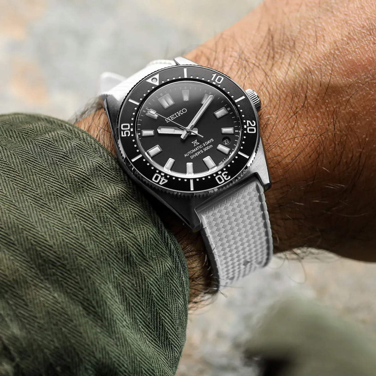 AquaTropic Rubber Watch Strap (MKII) - Ocean Blue