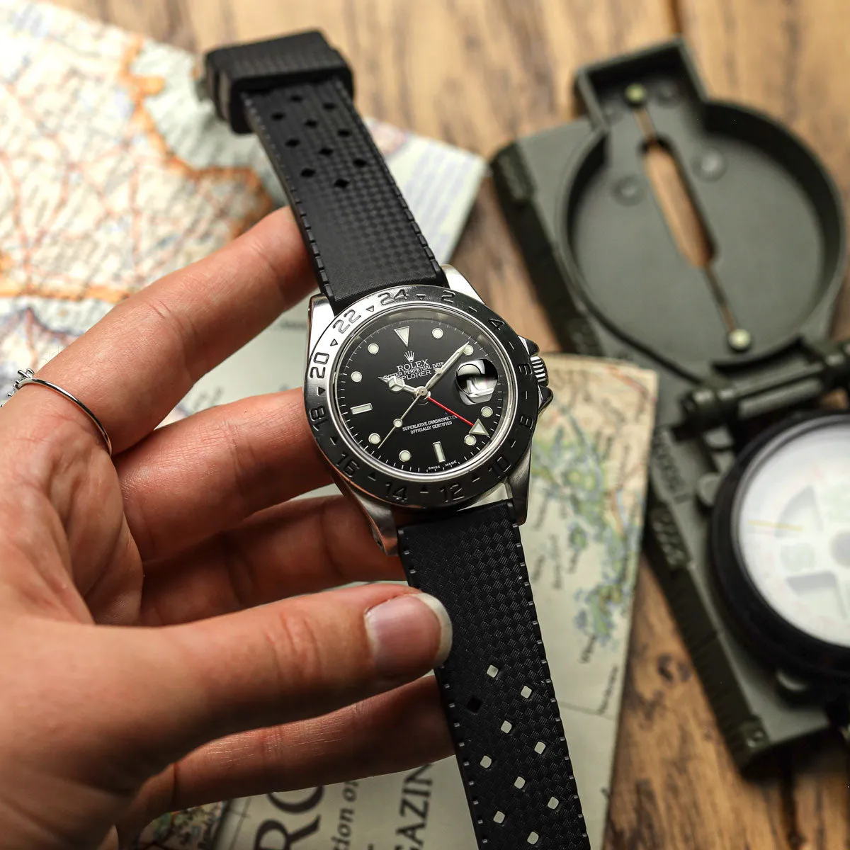 AquaTropic Rubber Watch Strap (MKII) - Ocean Blue