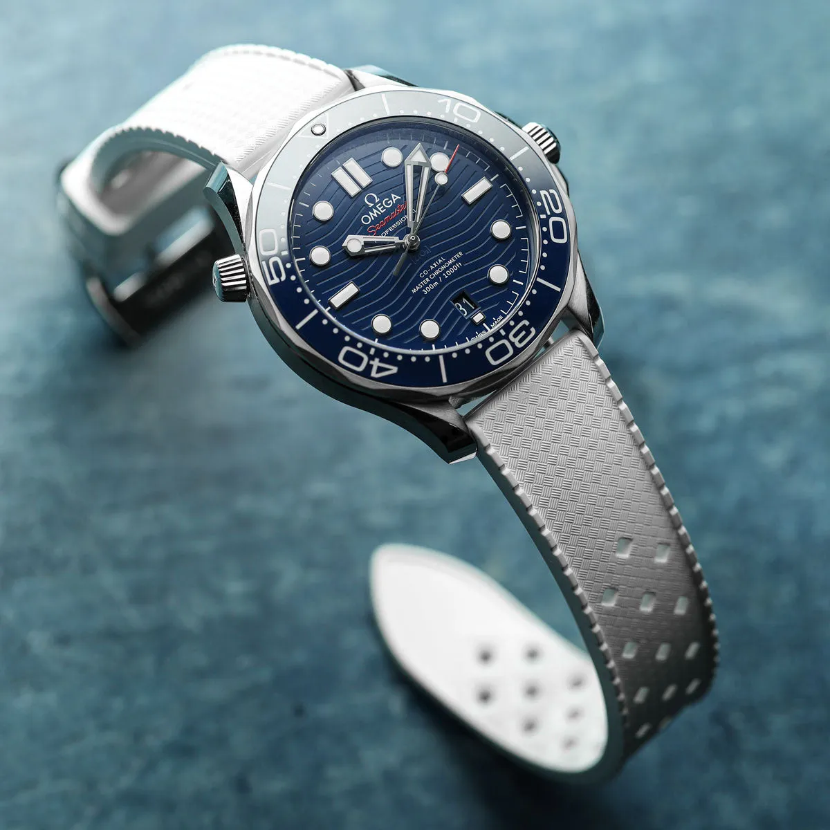 AquaTropic Rubber Watch Strap (MKII) - Ocean Blue