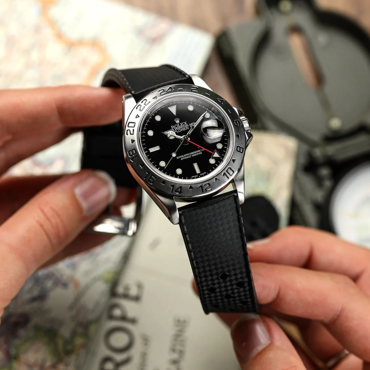 AquaTropic Rubber Watch Strap (MKII) - Ocean Blue