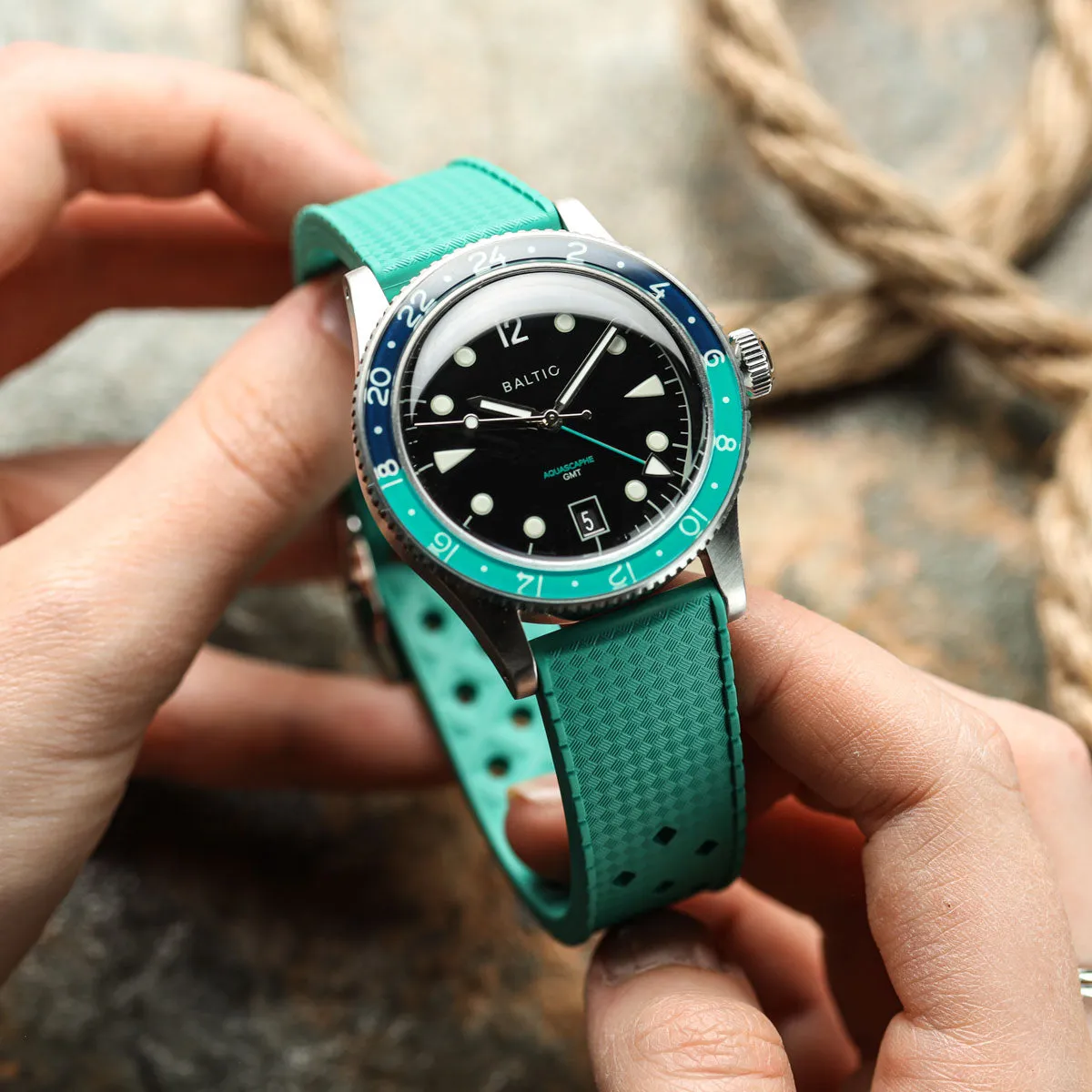 AquaTropic Rubber Watch Strap (MKII) - Tuscan Yellow