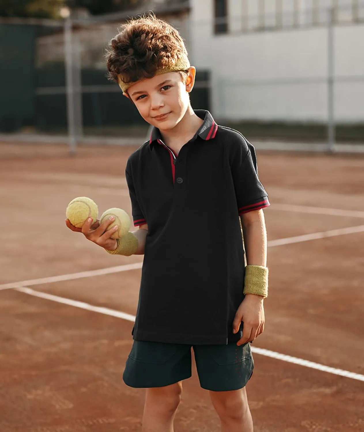 Boys Polo Shirt Childs Short Sleeve Golf Collared Shirts School Uniform Tennis Pique Shirts for Kids