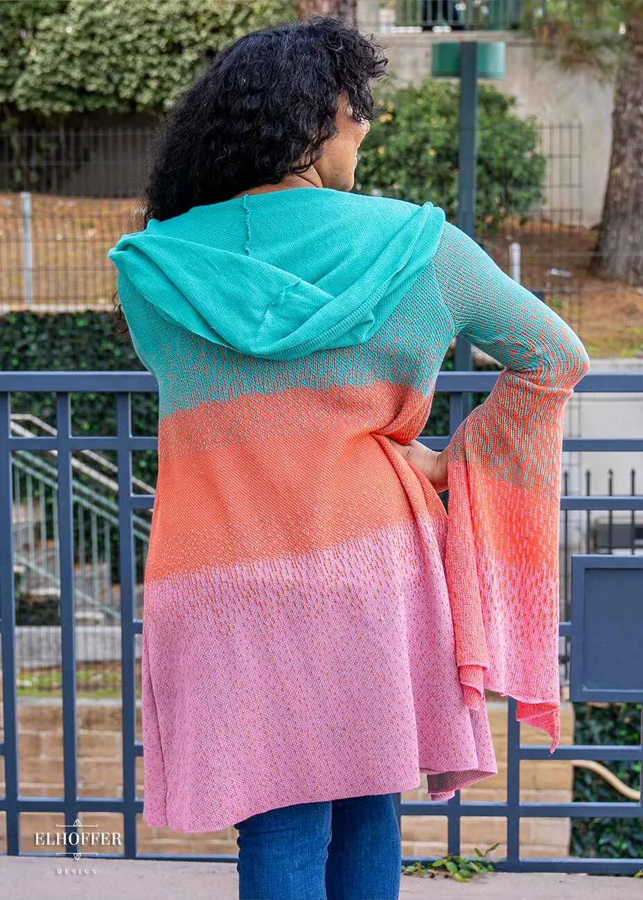 Essential Sunset Longline Cardigan - Sherbert Ombre