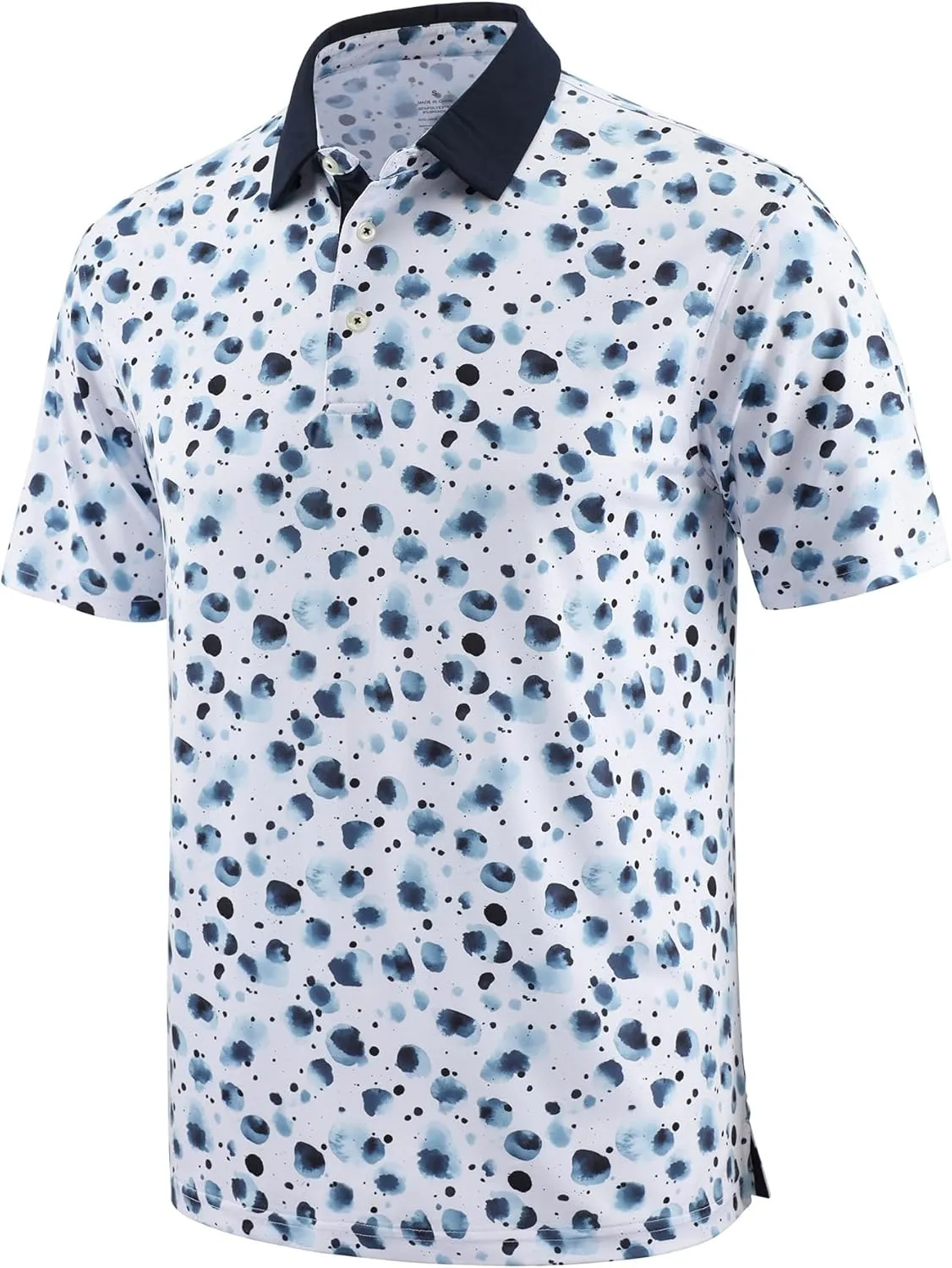 Men's Golf Polo Shirts Dry Fit Comfort Stretch Casual Shirt Short Sleeve Perfomance Moisture Wicking Funny Print