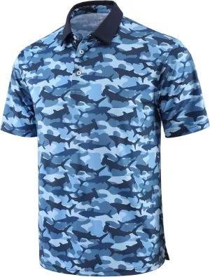Men's Golf Polo Shirts Dry Fit Comfort Stretch Casual Shirt Short Sleeve Perfomance Moisture Wicking Funny Print