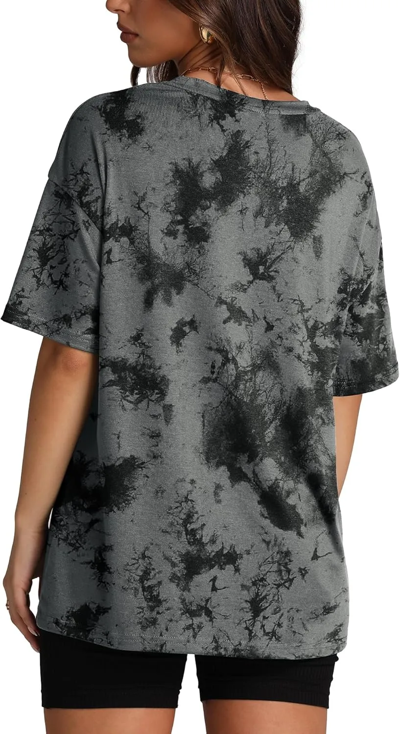 Oversized T Shirts for Women Summer Crewneck Short Sleeve Basic Tops Loose Fit
