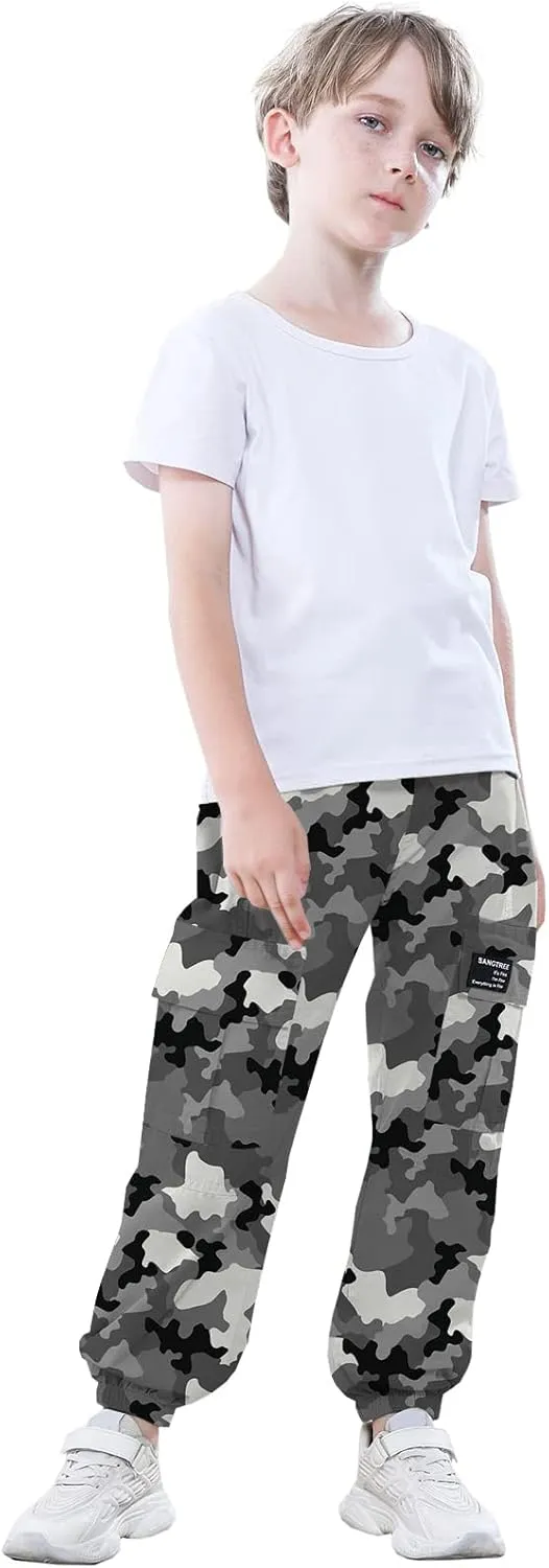 SANGTREE Boy's & Men's Cargo Jogger Pants, 3 Years - Men XXL
