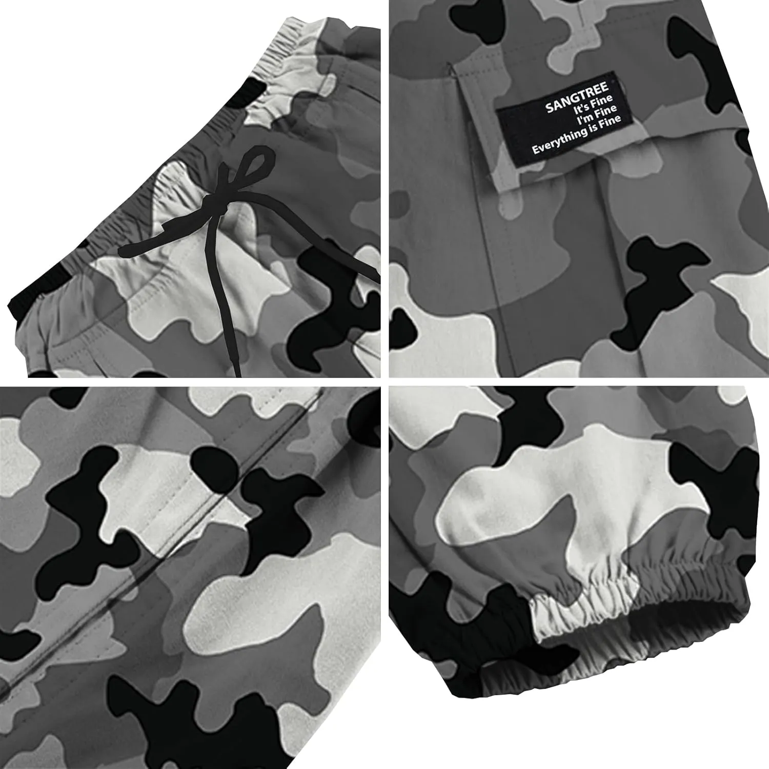 SANGTREE Boy's & Men's Cargo Jogger Pants, 3 Years - Men XXL