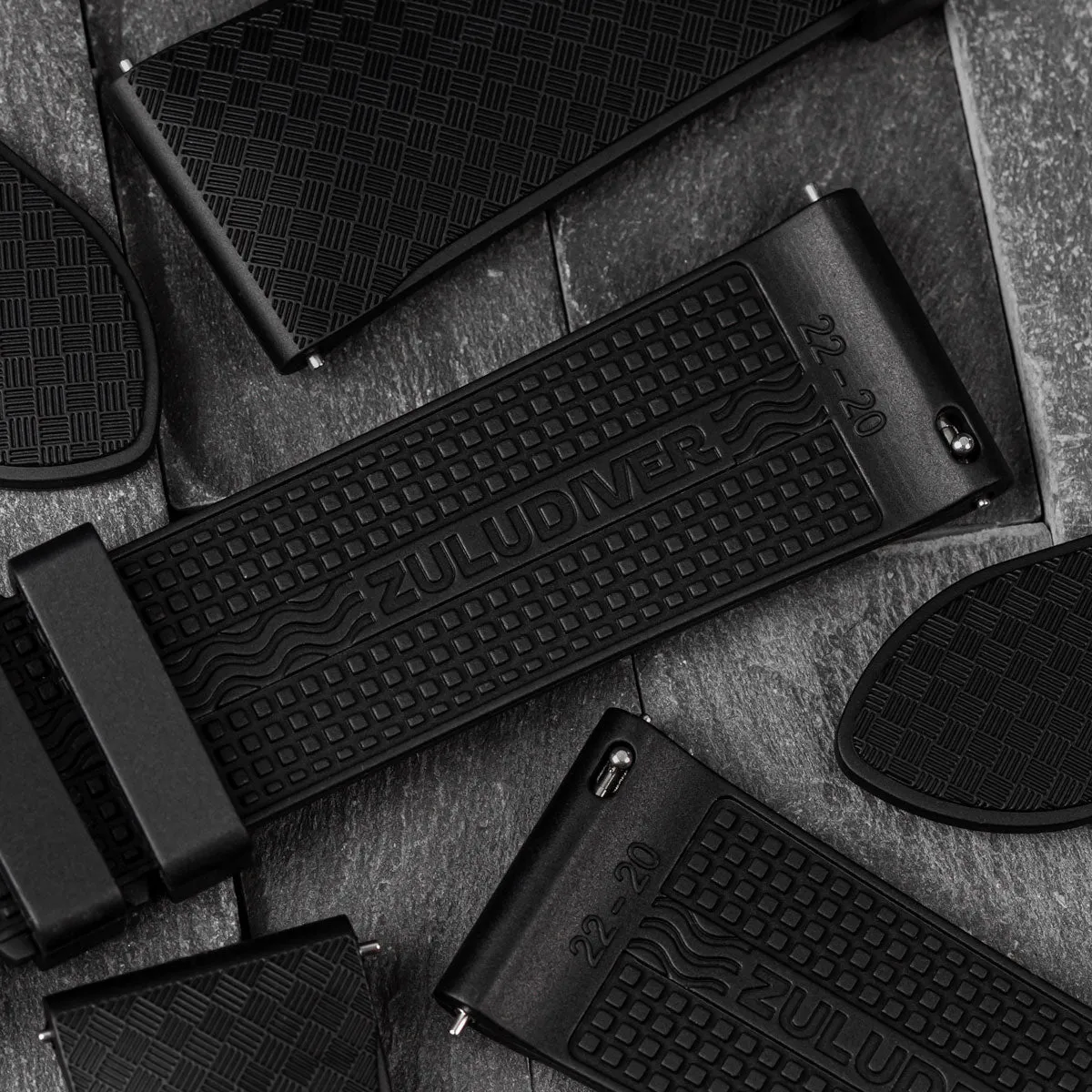 StormTropic Rubber Watch Strap (MKII) - Abyss Black