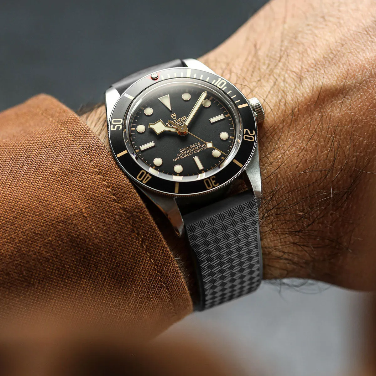 StormTropic Rubber Watch Strap (MKII) - Abyss Black