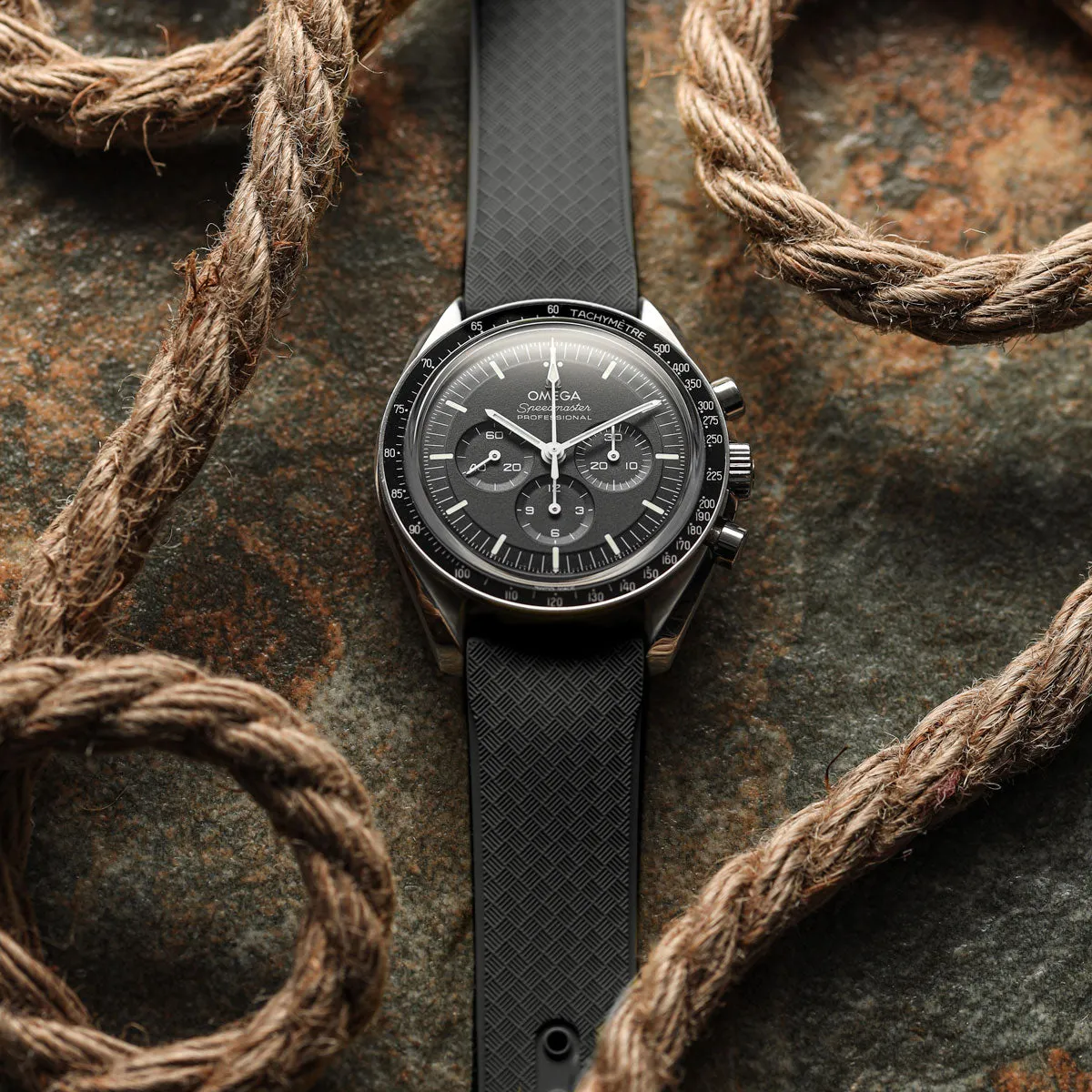 StormTropic Rubber Watch Strap (MKII) - Abyss Black