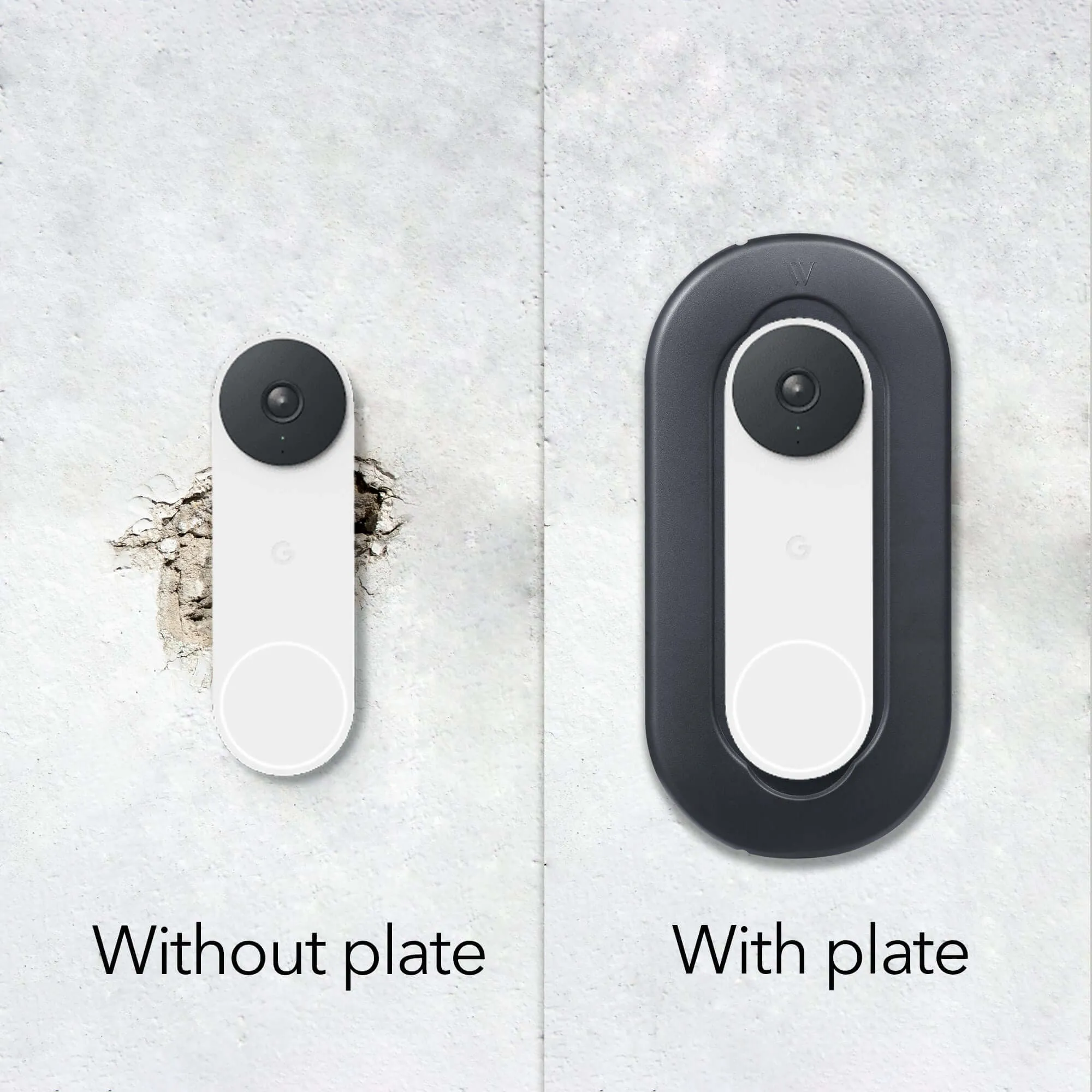 Wasserstein Wall Plate for Google Nest Doorbell (Wired 2nd Gen) | Made for Google