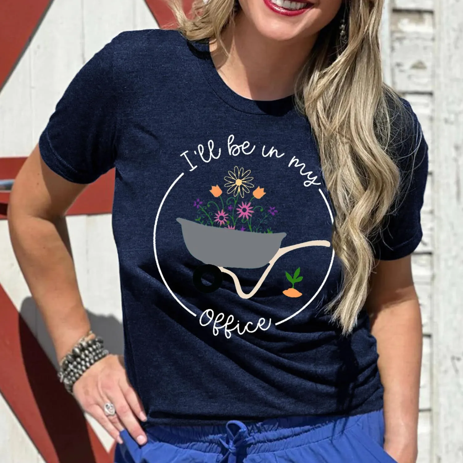 Womens Garden Shirts Plant Lover T-Shirt Farmer Gander Tee Tops
