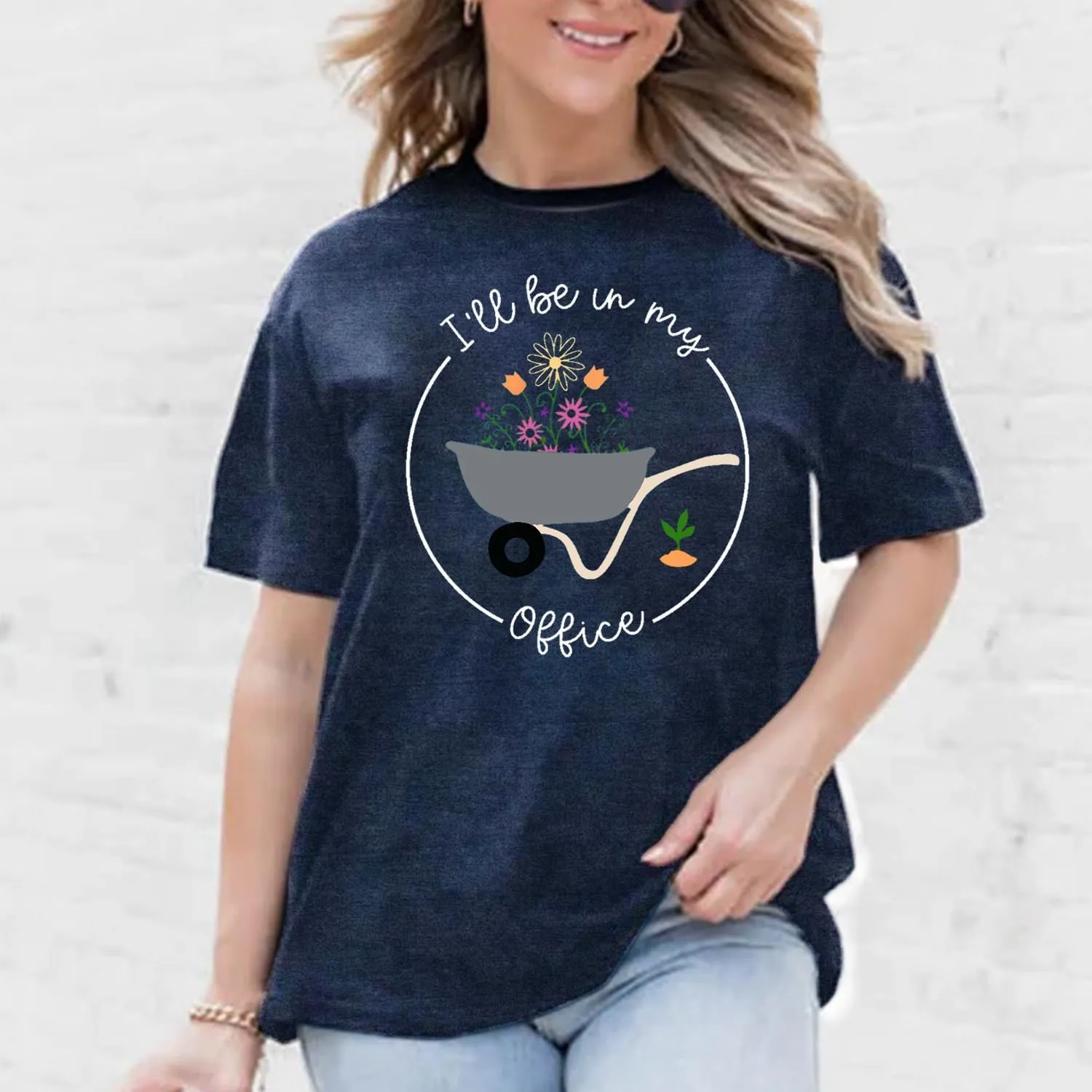 Womens Garden Shirts Plant Lover T-Shirt Farmer Gander Tee Tops
